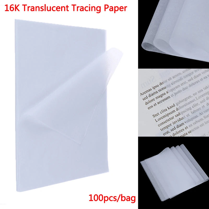 100-Pack A4 Translucent Tracing Paper – Art, Calligraphy & Crafts Tracing Paper Pack HIP
