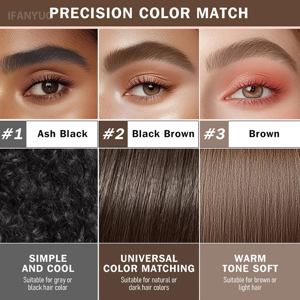 Long Lasting 4D Wild Eyebrow Pen Multi Forks Liquid Pen Tip Fine Sketch Natural Dark Brown Liquid Tattoo Brow Waterproof Makeup HIP