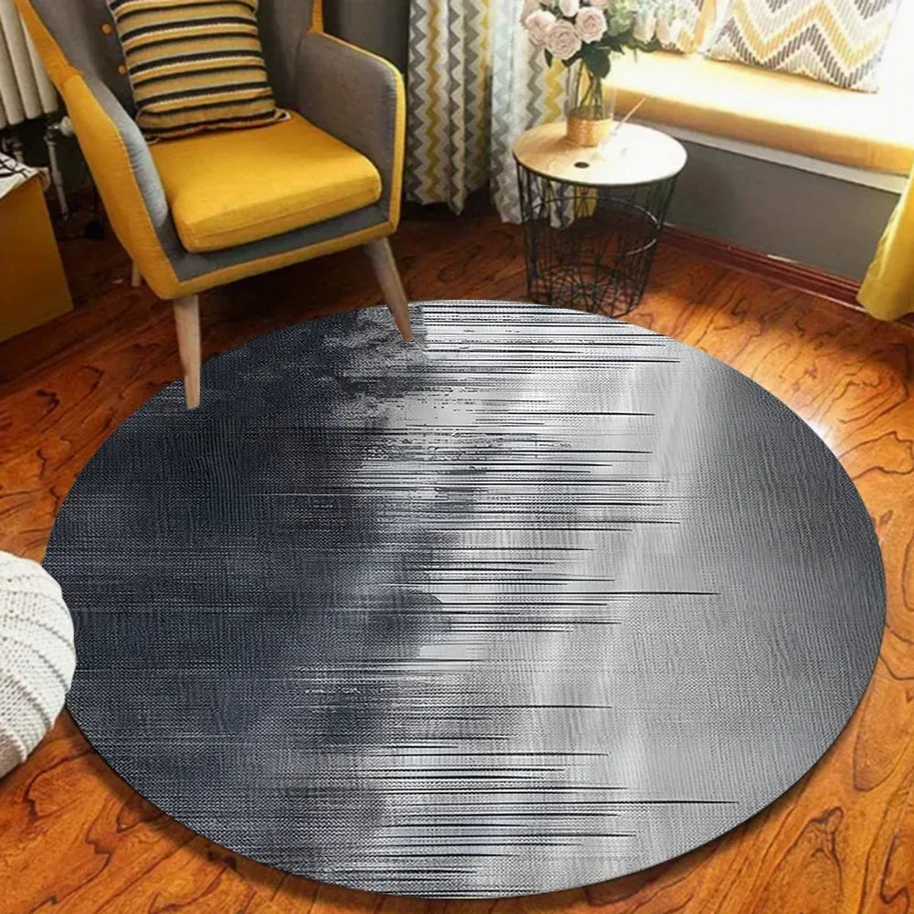 Round Non-Slip Flannel Area Rug – Modern Home Floor Mat Round Area Rug HIP