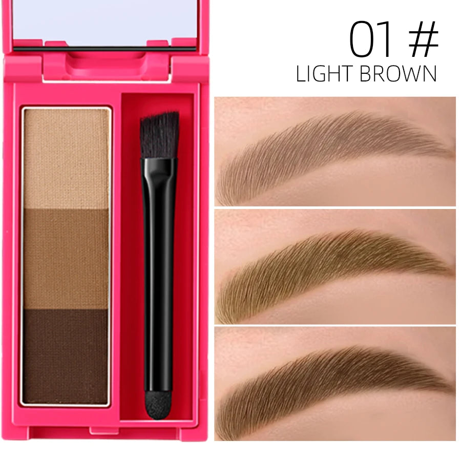 Waterproof Professional Eyebrow Powder Black Brown Coffee Lasting Eyeshadow Eye Brow Palette with Brush Eyebrow Pencli Eye Brows HIP 01