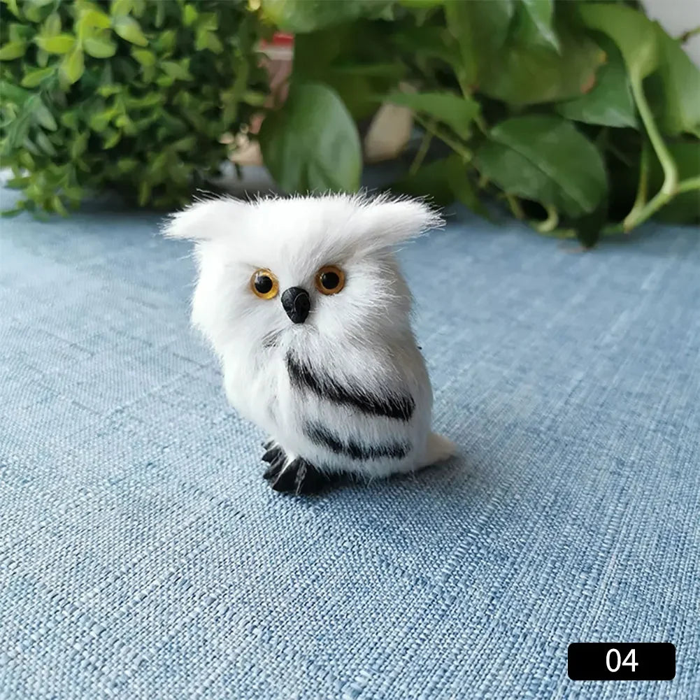 Simulation Owl Ornaments Plush Toys Cute Doll Artificial Fur Toy Christmas Tree Decor Pendant Christmas Gift For Kids Home Decor HIP B 4