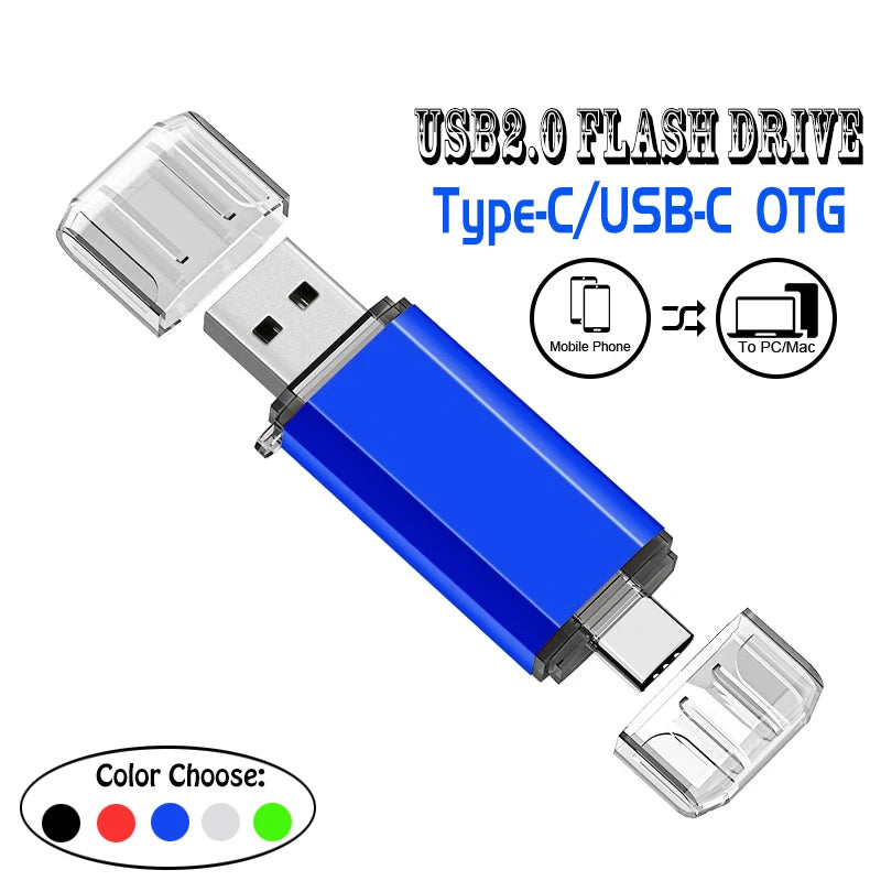 2-in-1 Type-C USB Flash Drive 8GB–128GB | Phone & PC USB Flash Drive HIP