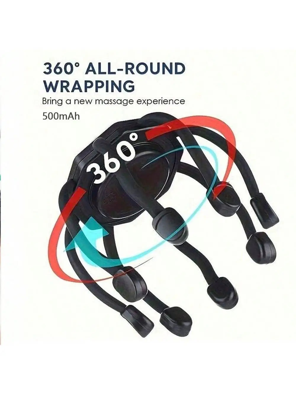 Electric Scalp Massager – 8 Frequencies, 3 Modes, Rechargeable Scalp Massager HIP