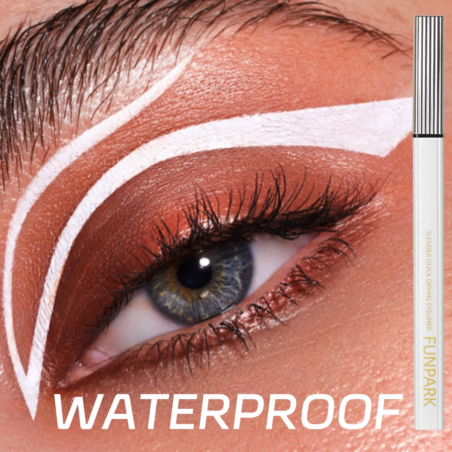 1PC Matte Liquid Eyeliner Waterproof Long Lasting Eye Pencil White Eye Liner Lying Silkworm Pen Makeup For Eyes Wonmen Cosmetic HIP 03