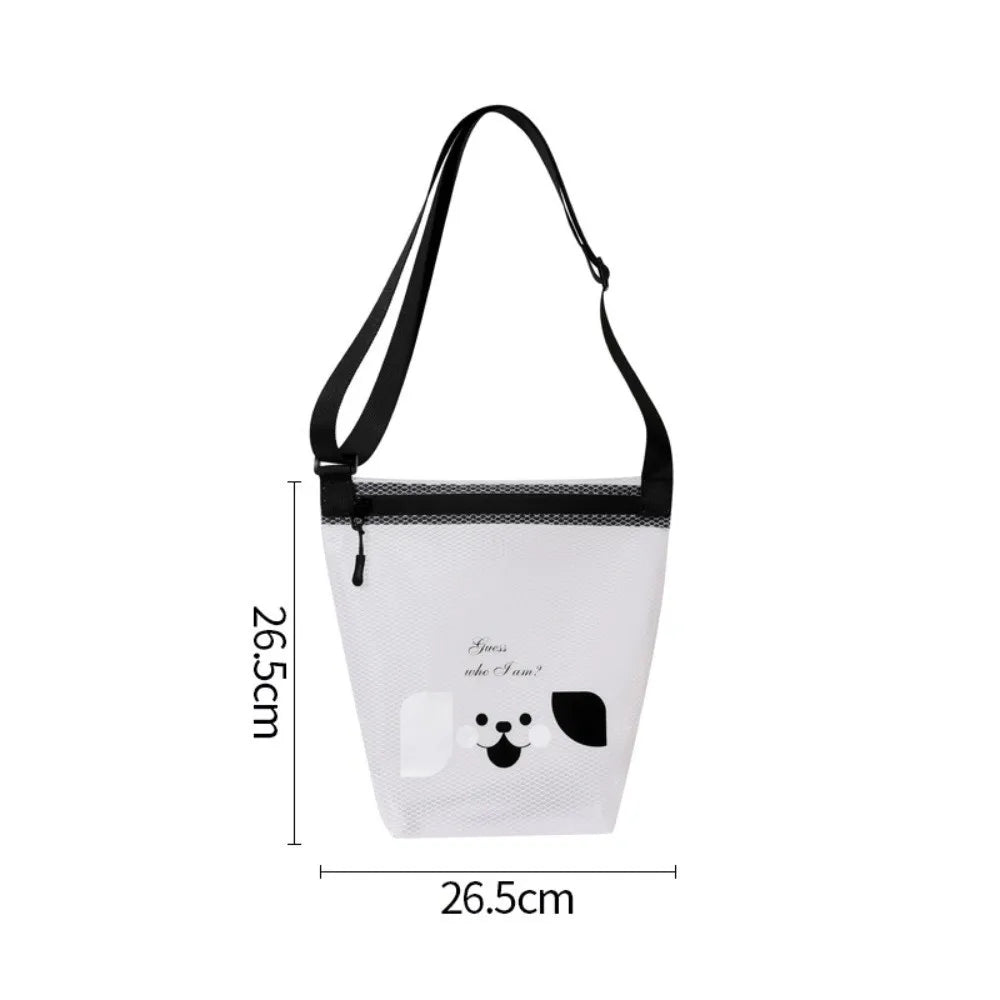 Clear PVC Waterproof Makeup Bag – Large Crossbody Travel Bag Cosmetic Travel Bag HIP White S