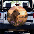 Lion Sunset Spare Tire Cover – Waterproof Polyester Protector Spare Tire Cover HIP 1 14 in
