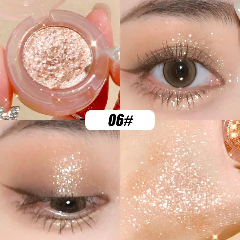 Diamond Eye Shadow Palette Gorgeous Glitter Eyeshadow Glossy Shiny Highlighter Shadow Shimmer Cowherd Weaver Girl Eyes Makeup HIP 06