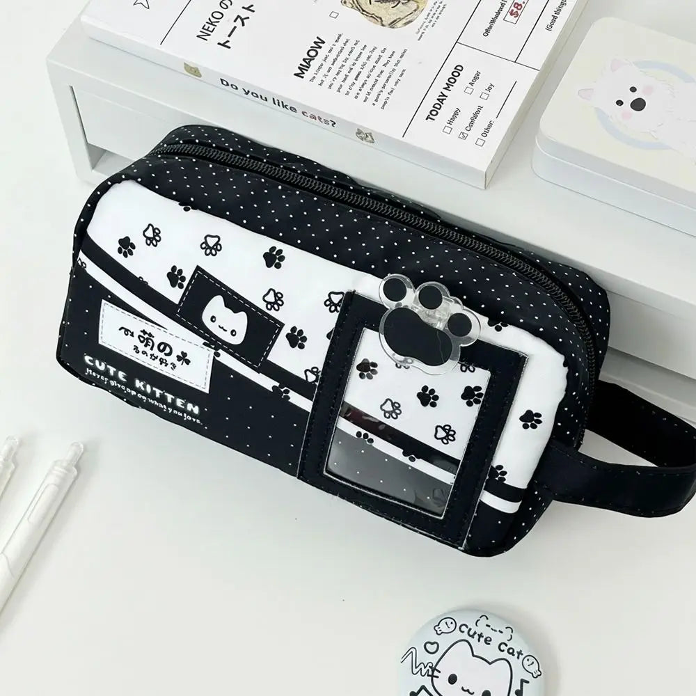 Cute Kitten Pencil Case – Large Capacity Zipper Pen Bag Pencil Case HIP