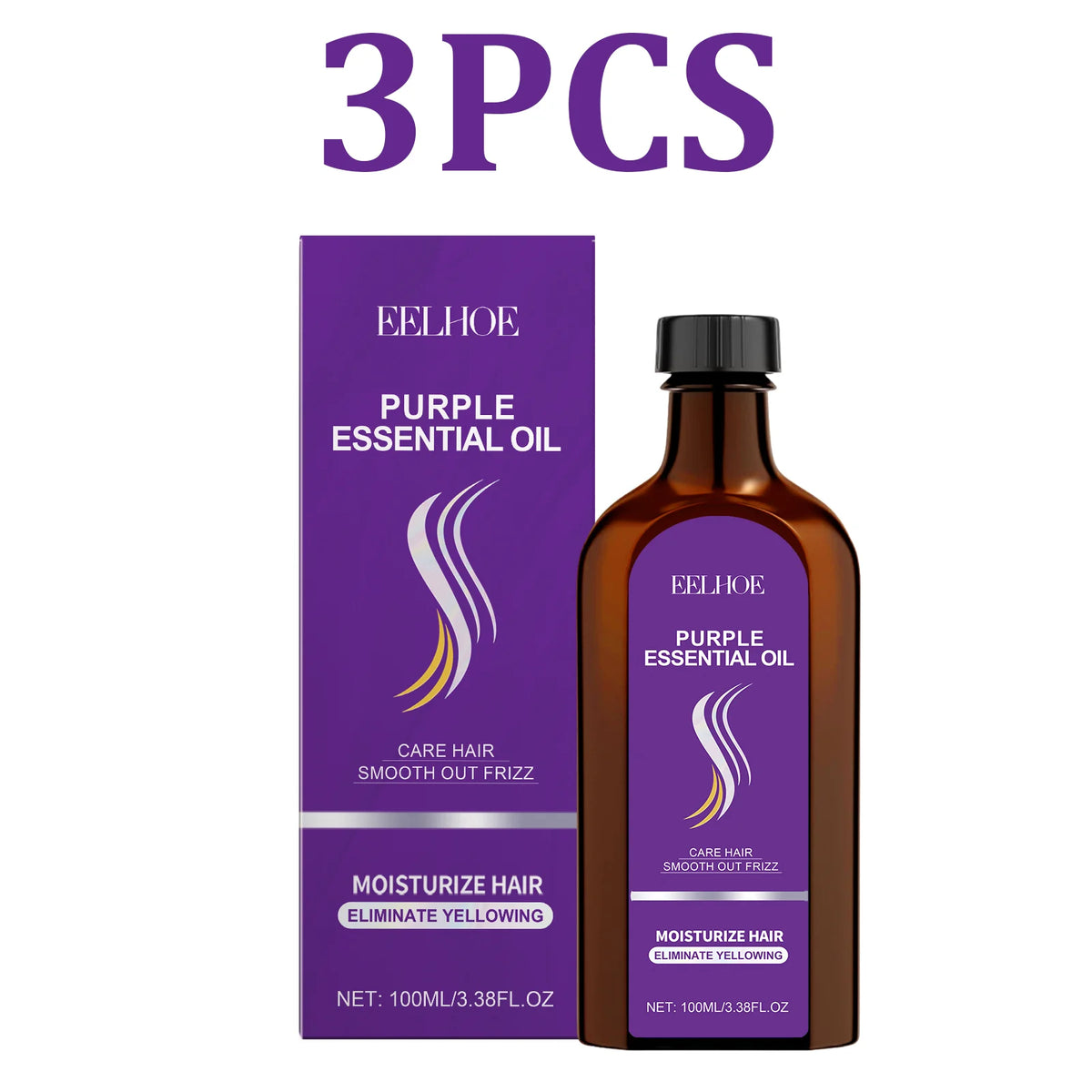 Moroccan Hair Oil – Frizz Control, Shine & Split End Repair Hair Oil Serum HIP 3PCS