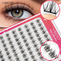 YSDO 90/100PCS Individual Eyelashes No Glue Needed Self Adhesive DIY Cluster Lashes Makeup Tool False Lashes Extension Faux CIls HIP MJ01