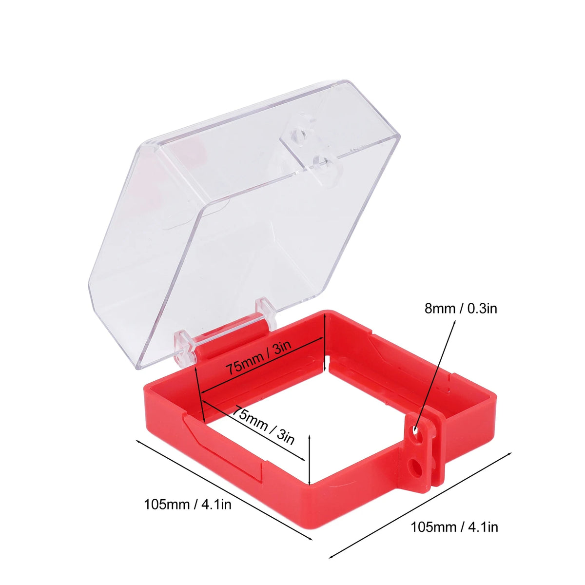 Push Button Lockout Cover Emergency Stop Button Cover Multipurpose Resistance Transparent PC Case for Workshop Factory HIP
