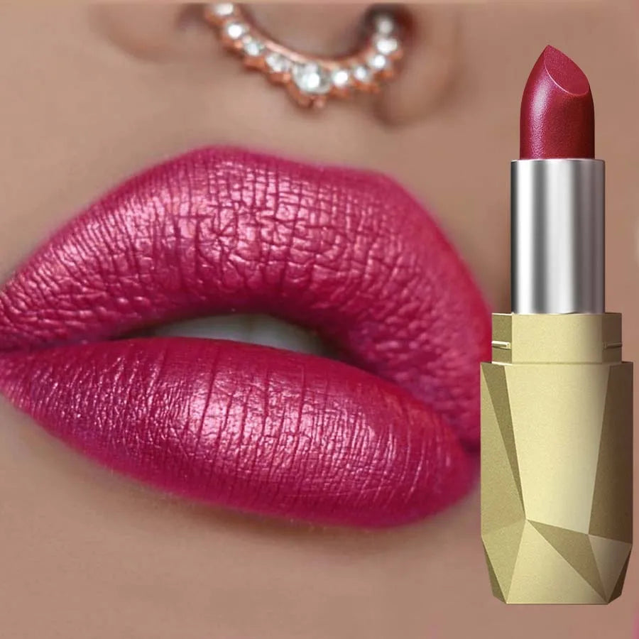 1PC Sexy Glitter Plumping Metallic Lipstick Moisturizer Lip Oil Transparent Fullness Lip Tint Gel Soft Tube Makeup for Women HIP 110