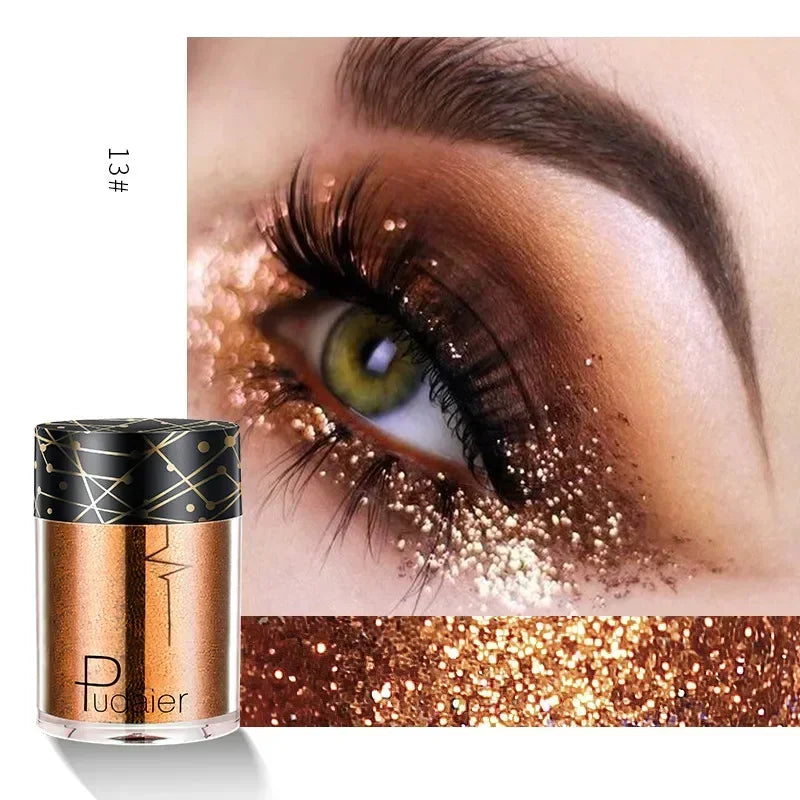 New Glitter Eye Shadow Professional Makeup Monochrome Shining Eyeshadow Sequins Universal Party Cosmetic HIP 13