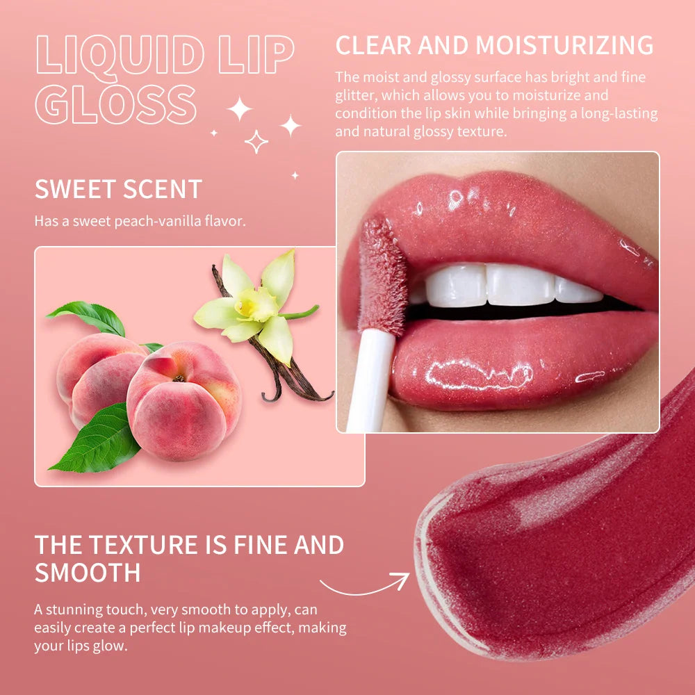8 Shades Lip Cosmetics Heat Color Drip Lip Cream Liquid Lipstick Moisturizing Plumper Long Lasting Lip Gloss HIP