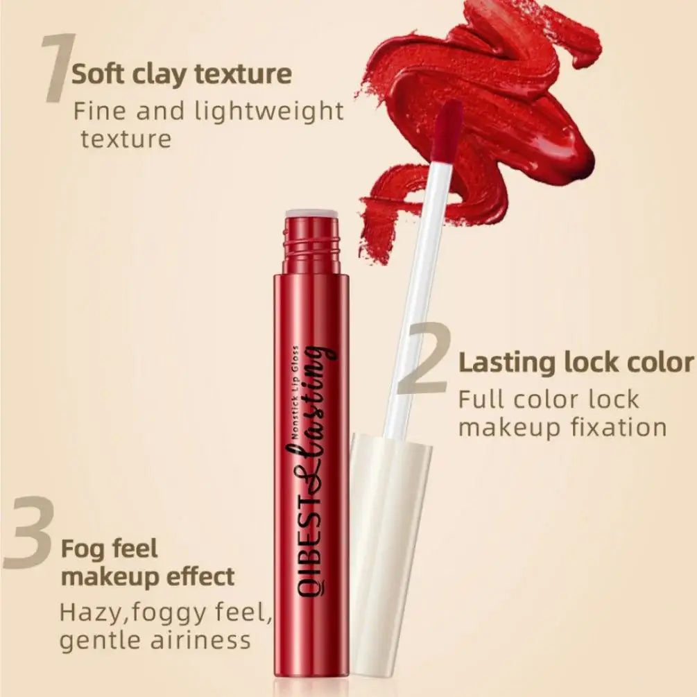 QiBest 12-Shade Matte Lip Gloss Set – Waterproof, Long-Lasting Matte Lip Gloss Set HIP