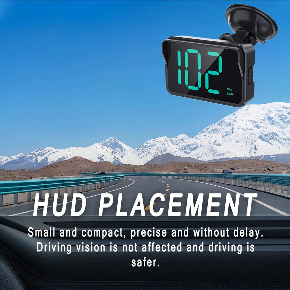 Universal Car HUD GPS Digital Speedometer – KMH/MPH Car HUD Display HIP
