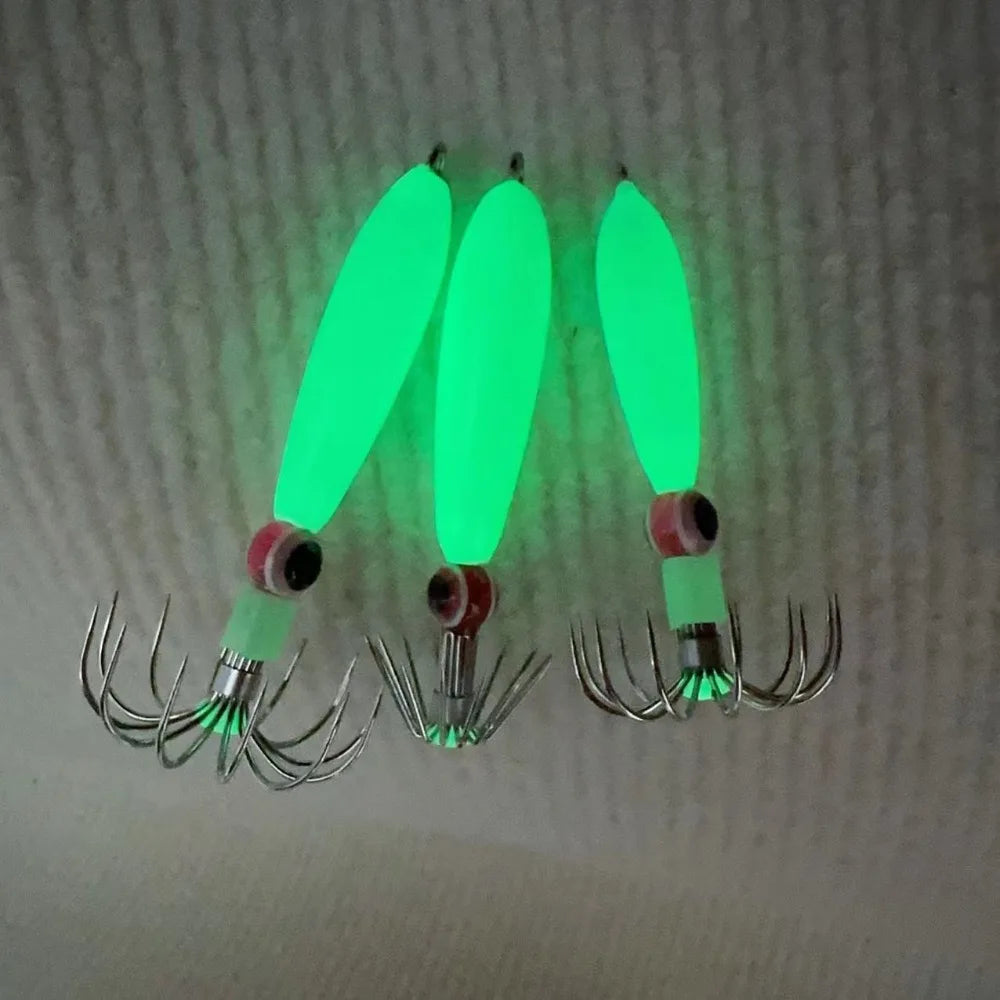 Luminous Squid Hook Octopus Lure 13g–89g | Glow Fishing Bait Squid Fishing Lure HIP