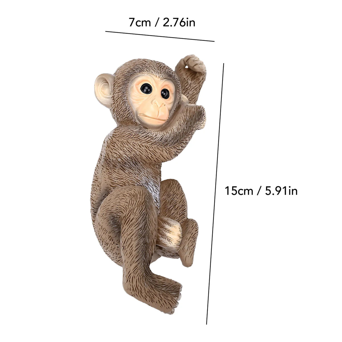 Hanging Monkey Figurine Hanging Monkey Garden Statue Resin Climbing Tree Baby Chimpanzee Animal Sculpture for Outdoor Yard Decor HIP Monkey Statue