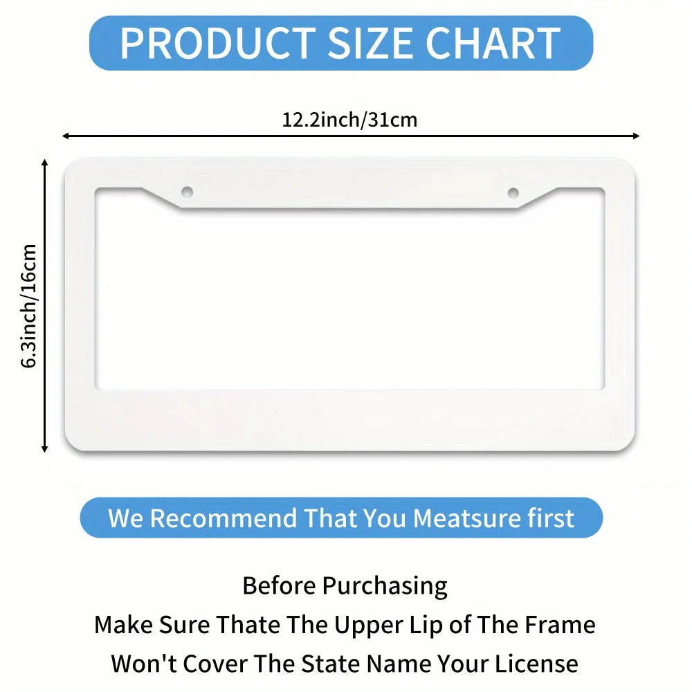 Cute Cat License Plate Frame – Paw Print & Heart Design License Plate Frame HIP