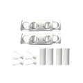 Lazy Quick Tie Shoelace Accessories Sturdy Metal Capsule Buckle Connector 1 Pair For Shoes Sneakers HIP White