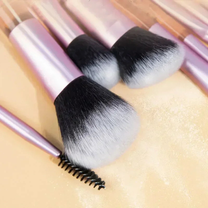 10-Pc Mini Makeup Brush Set – Powder, Blush & Eyeshadow Mini Makeup Brush Set HIP