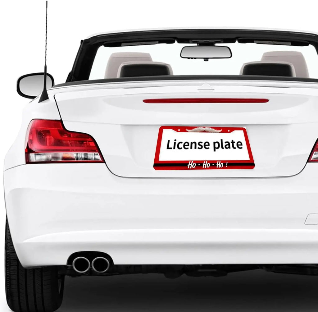 Christmas Santa Beard License Plate Frame – Stainless Steel License Plate Frame HIP