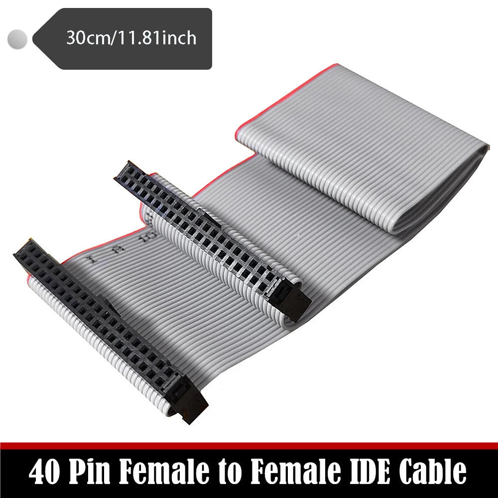 40-Pin IDE Ribbon Cable Female to Female – 30cm HDD Extension IDE Data Cable HIP Default Title