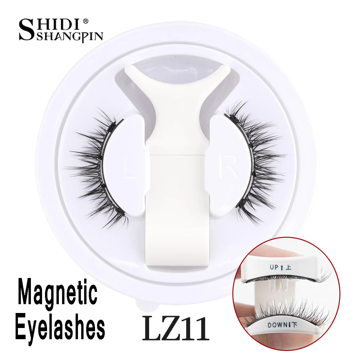 1/2 Pair Reusable Magnetic Eyelashes Tweezers Set Faux Mink Lashes Handmade 3D Natural False Eyelashes and Magnetic Tweezers Set HIP