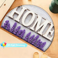 Semicircle Lavender HOME Doormat – Non-Slip Farmhouse Rug Entryway Doormat HIP 5 50x80cm-Felt