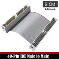 40-Pin IDE Ribbon Cable 6CM Male to Male – HDD CD DVD Adapter IDE Ribbon Cable HIP Default Title