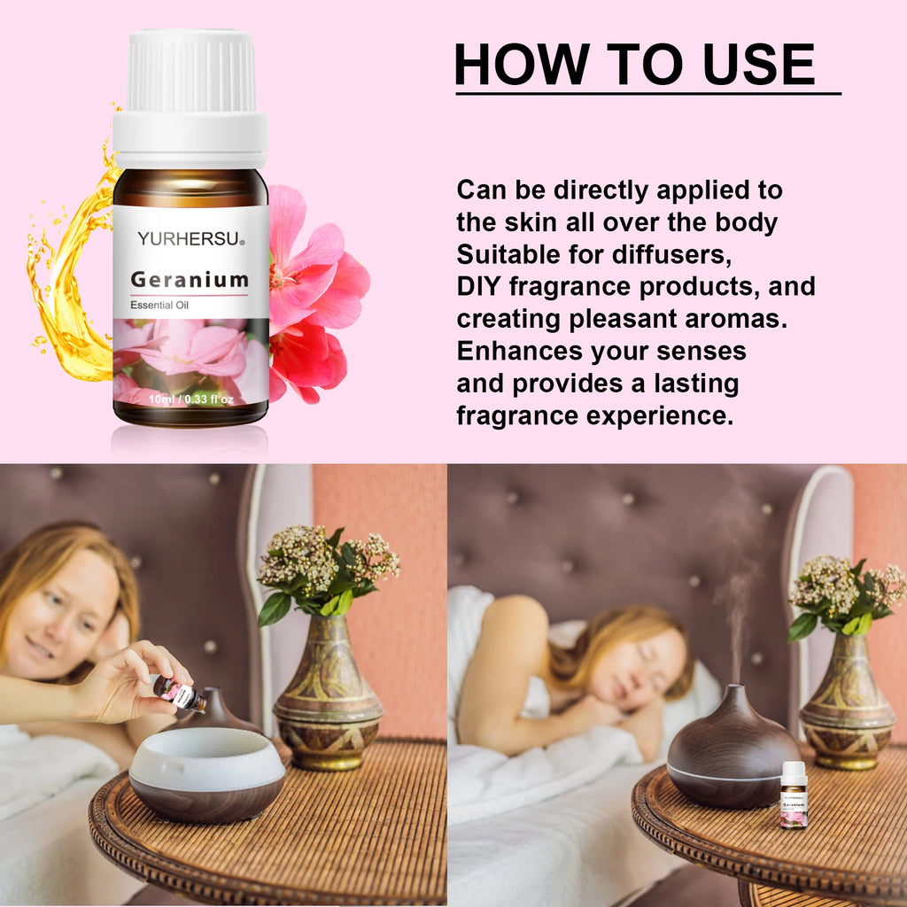 Rose & Ylang Ylang Essential Oil Set – Diffuser & Massage Essential Oil Set HIP