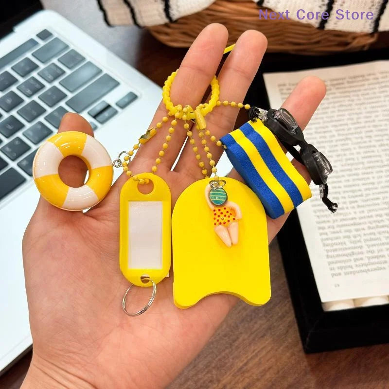 Swim Ring Resin Keychain – Cute Bag Charm & Pendant Novelty Keychain Charm HIP