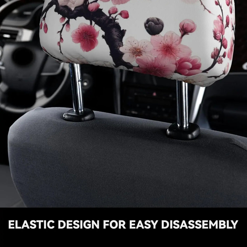 Cherry Blossom Car Headrest Covers | Universal Fit – 2 Pack Car Headrest Cover HIP