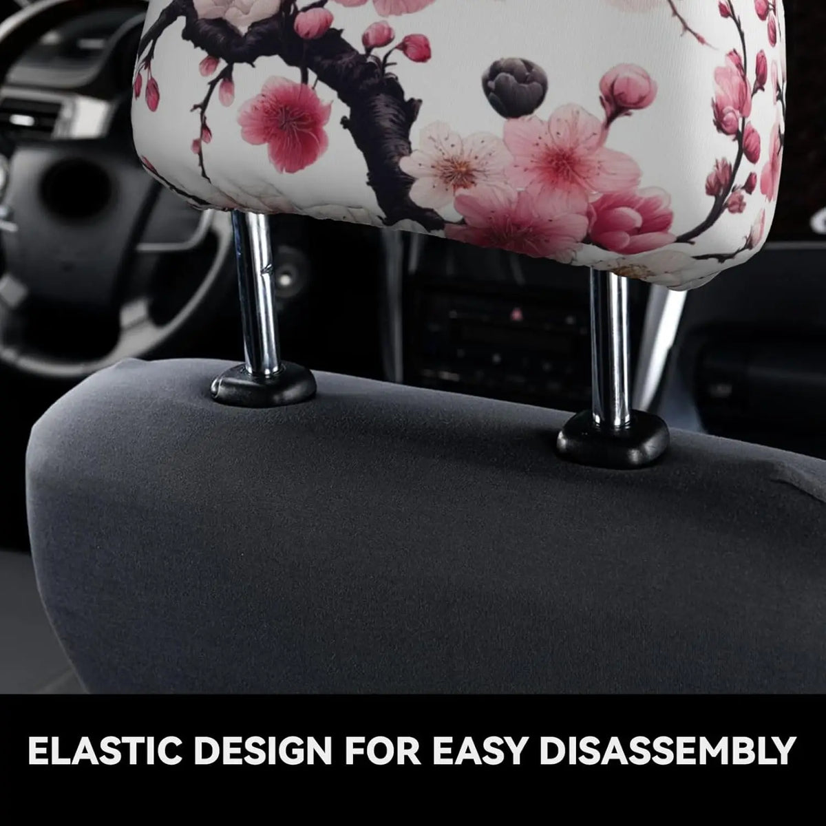 Cherry Blossom Car Headrest Covers | Universal Fit – 2 Pack Car Headrest Cover HIP