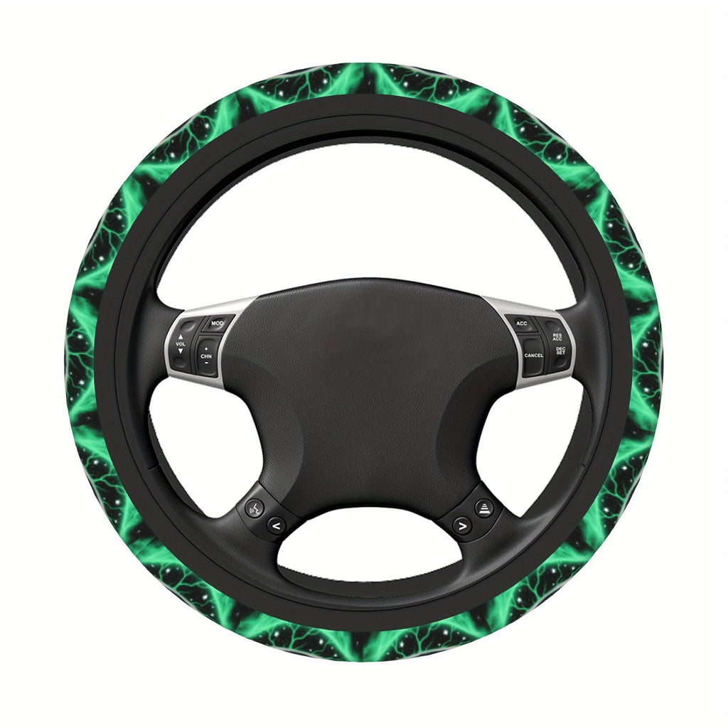 Cosmic Nebula Bling Fabric Steering Wheel Cover – Non-Slip Steering Wheel Cover HIP