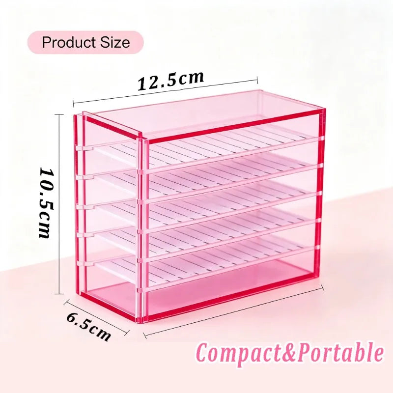 5 Layers Eyelash Extensions Storage Box Muti-color Grafting False Eyelash Organizer Display Stand for Lash Salon Makeup Supplies HIP