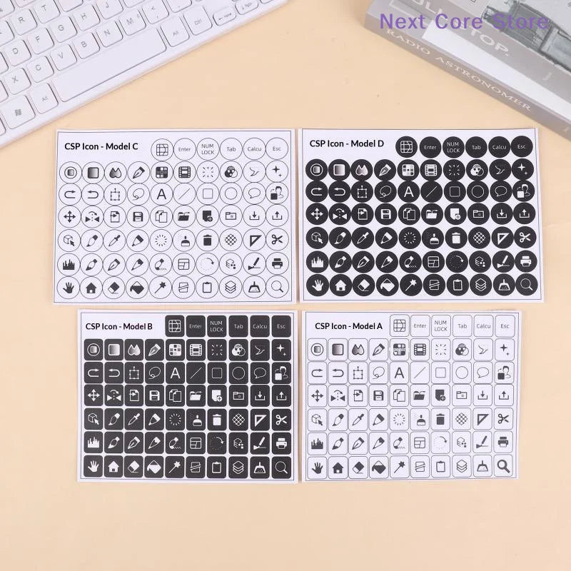 Clip Studio Paint CSP Shortcut Keyboard Stickers – PVC Keyboard Sticker HIP