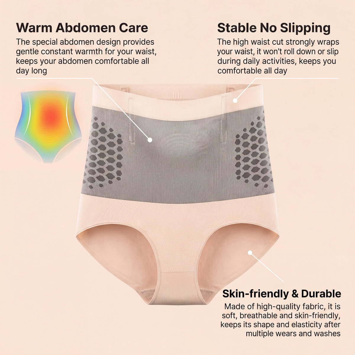 Zeriluna High Waist Tummy Control Seamless Shapewear Shorts Shapewear Shorts HIP