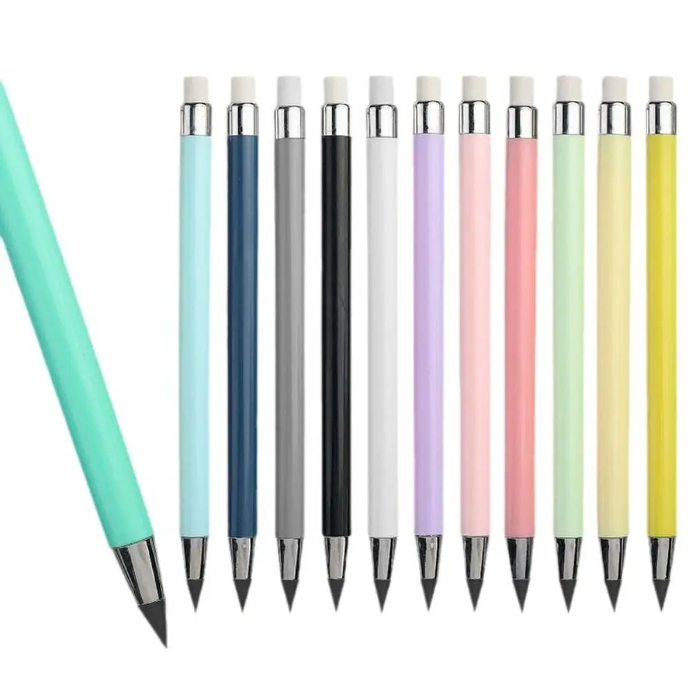 12-Piece HB Colored Eternity Pencils Set with Built-In Eraser Colored Pencil Set HIP