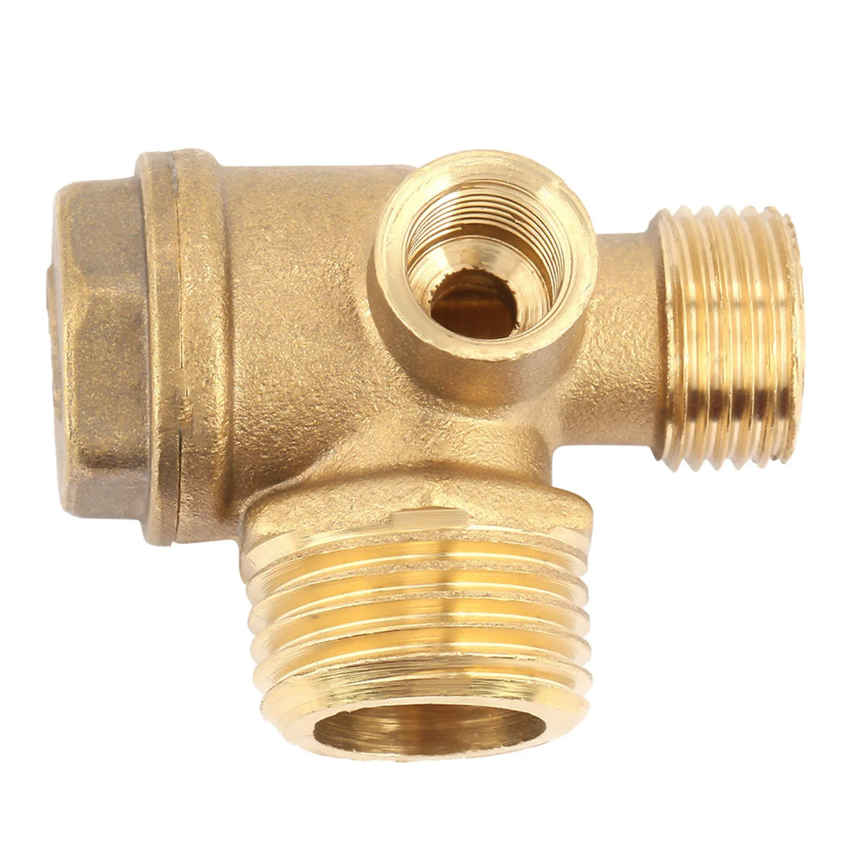 3 Port Brass Air Compressor Male Threaded Check Valve Tube Connector Tool Valve Brass Check Valve Air Compressor Check Valve HIP