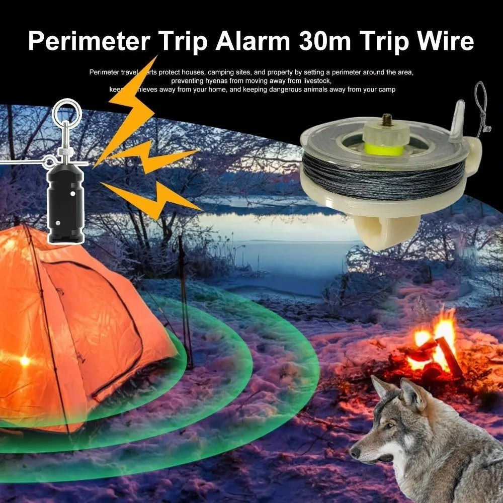 Trip Wire Perimeter Alarm – 82ft Early Warning Security Cord Perimeter Trip Wire HIP
