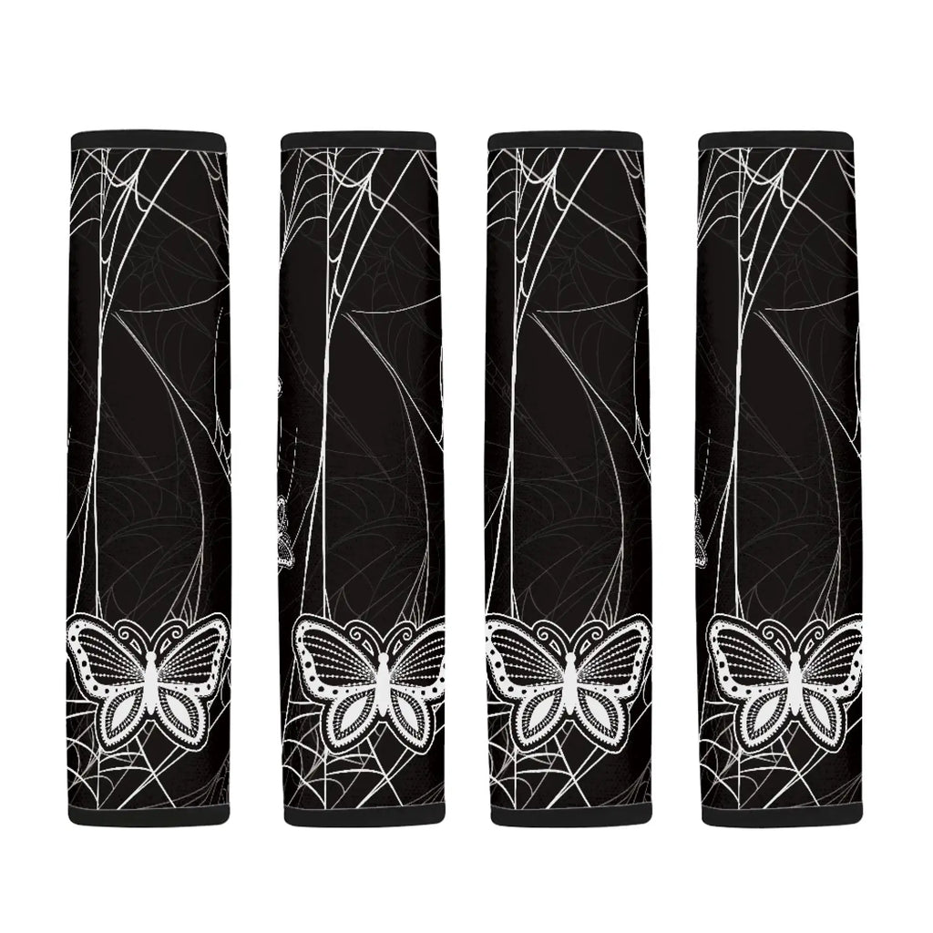 Halloween Seat Belt Covers Spider Web & Butterfly – Set of 4 Seat Belt Cover Set HIP