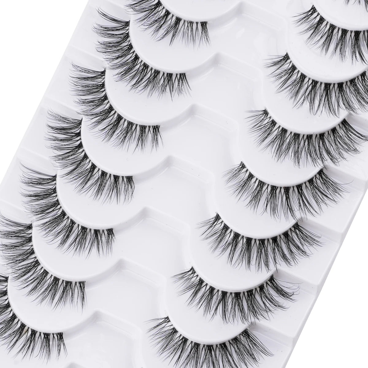 YSDO Eyelashes 5/10Pairs Fox Lashes Natural 3D Cat Eye Lashes Clear Stem False Eyelash Extension Makeup Faux Cils maquiagem HIP