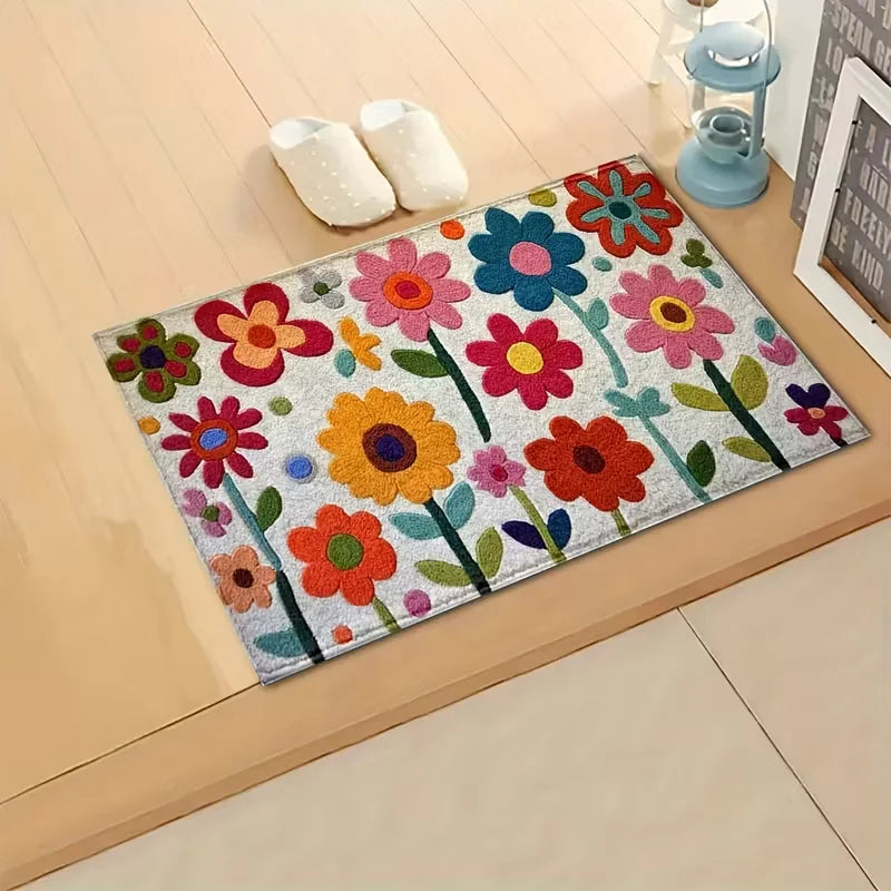 Luxury Floral Anti-Slip Washable Indoor Rug | All Rooms Indoor Floor Rug HIP