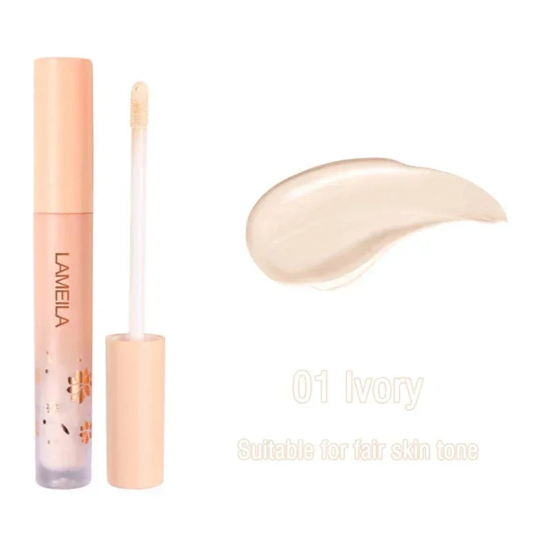 3 Colors Liquid Concealer High Covering Moisturizing Oil Control Foundation Invisible Pores Dark Circles Freckle Face Makeup HIP 01 Ivory