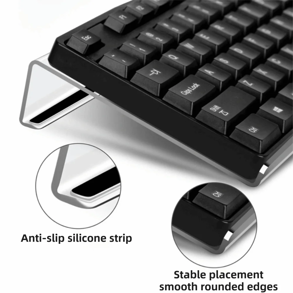 17" Acrylic Ergonomic Keyboard Riser Stand – Non-Slip Wrist Rest Keyboard Riser Stand HIP