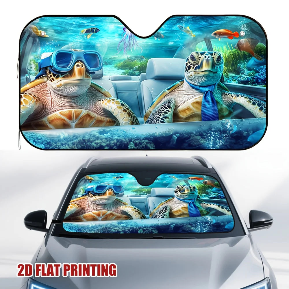 Underwater Turtles Car Sun Visor – Heat & UV Shield Car Sun Visor HIP M