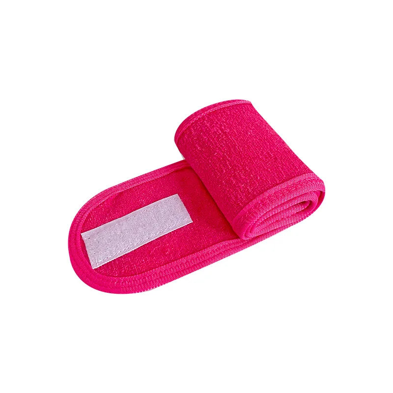 Eyelashes Extension Spa Face Headband Wrap Head Terry Cloth Headband Make Up Stretch Towel with Magic Tape Makeup Accessories HIP RHODO Chemical Fiber