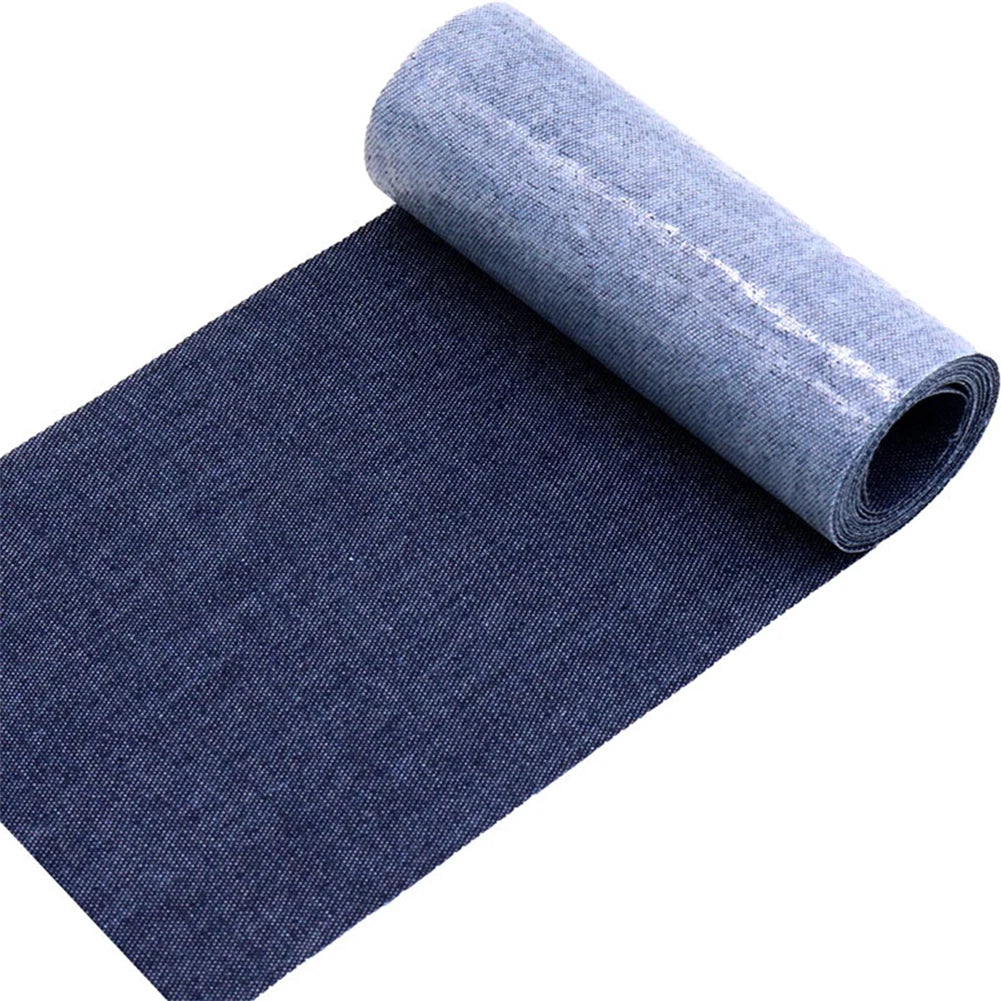 8cm x 51cm Jean Iron on Patches Rectangle Black Blue Patch For Inside and Outside Denim Garment Jacket Hole Repairing Decoration HIP