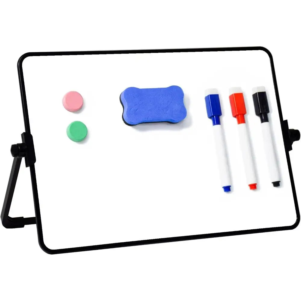 Double-Sided Magnetic Whiteboard with Stand – Desktop Easel Desktop Dry Erase Board HIP